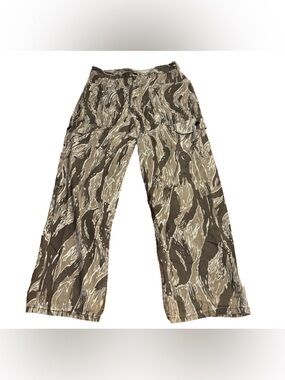 Vintage Ranger Camo Pants Mens MED Cargo Classic Adjustable Advantage Timber 32”
